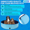Large Foldable Dog Swimming Pool Pool, 47.2" x 11.8", Whelping Box