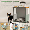 Cat Carrier with Wheels, Folding Rolling Pets Carrier on Wheel Soft Pet Handbag Cats Backpack, Dog Carriers up to 23 LBs