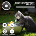 Cat GPS Tracker, Waterproof Pet Tracker for Cats, Cat GPS Tracker Collar with Safety Elastic Buckle, Works with Any Collar,Compatible with Apple Find My App (Only iOS), No Monthly Fee, White