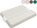 Dog Pee Pad Holder Tray, Puppy Potty Training, 22.5"x16.5", PP Plastic, Snap Lock, 4 Colors (Gray)