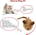 Gigwi Interactive Cat Toy Mouse, Moving Automatic Cat Toys Mice Electronic with Furry Tail, Automatic Squeaky Cat Toys f