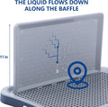 Pee Pad Holder, Indoor Potty Tray for Puppy and Small Size Dog with Pee Wall, Non-Skid Feet, 20x15.4x1.4 inch