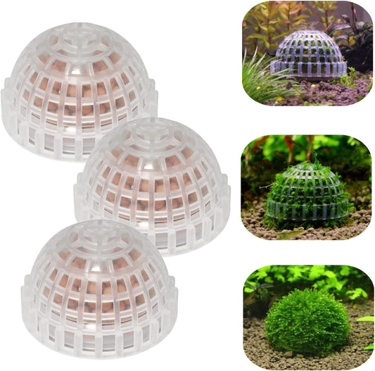3 PCS Aquarium Moss Ball Holder Professional Aquarium Plant Holder Plastic Moss Ball Fish Tank Plant Holder with Filter 