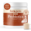 Fera Pets Probiotics for Dogs & Cats with Prebiotics - USDA Organic Cat & Dog Probiotic Powder with 12 Strains & 5 Billion CFUs - Cat & Dog Probiotics for Immunity, Energy and Skin & Coat - 60 Scoops