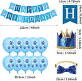 Selemoy Dog Birthday Party Supplies, Dog Birthday Hat Bandana Scarf with Cute Bow Tie, Flag, Balloons for Small Medium Dogs Pets, Doggie Party Supplies Decorations