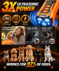 IZNiK Dog Bark Deterrent Device, 3X Ultrasonic Anti Barking, 6 Training Modes Barks No More Indoors Outdoors Behavior Co