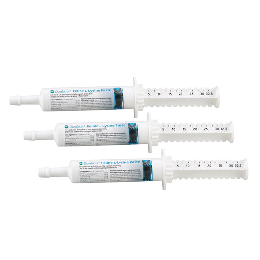 PRN Pharmacal Duralactin Feline L-Lysine Paste - Supports Joint, Respiratory & Eye Health Supplement for Cats - Formula - 1 fl oz (3 Pack)