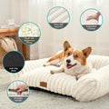 COZY KISS Cute Cat Couch, Fluffy Sofa Bed for Cats and Small Dogs, Premium Faux Rabbit Fur Cats beds for Indoor Cat, Ult