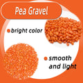 Orange Pebbles for Crafts, 0.9 Pound Natural Polished Aquarium Gravel, Decorative Pebbles for Indoor Plants, Turtle Tank