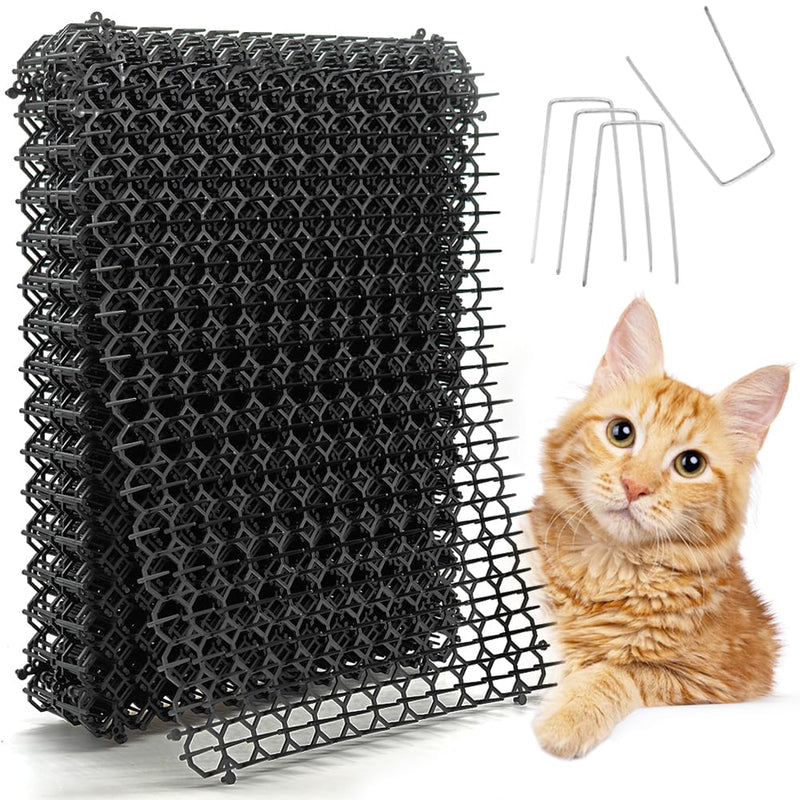 YeeLok 12 Pack Scat Mat for Cats, 16 x 12 Inch Cat Spike Deterrent Mats, Indoor Outdoor Pet Training Mat for Cats & Dogs, Protect Furniture, Sofa, Plants & Garden