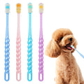 Elegaperma 4 Pcs Cat Toothbrush 360, Deep Teeth Cleaning Cat 360 Toothbrush, 360 Toothbrushes Cat Soft Bristle Multi-Color, 360° Pet Toothbrush Round Design for Small Dogs Cats Dental Care