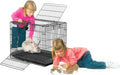 MidWest Homes for Pets Small Wabbitat Rabbit Cage, Grid Mesh Floor, Removable Tray, Top & Front Door Access, Rust Resist