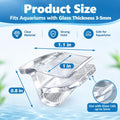 HCYUNYINHC 10 PCS Rimless Aquarium Clips for 1/8"-3/16" Glass Tank Lids