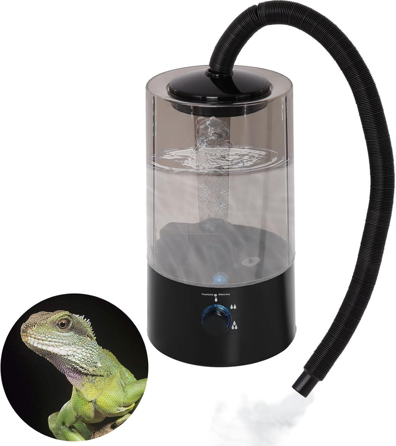 4L Reptile Humidifier Fogger with Extended Hose - Adjustable & Quiet Fogger