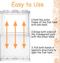 QTLCOHD 4 Pack Small Betta Fish Tank, 0.6 Gallon Mini Aquarium Tank