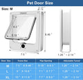 CEESC Medium Cat Door for Interior/Exterior, for Pets <15.75"
