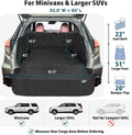 Veckle SUV Cargo Liner for Dogs with Side Flaps, Large (54" x 93") Water Resistant Trunk Cover, Non-Slip Pet Area Protector with Bumper Flap, Universal Fit for SUVs Sedans Vans, Black