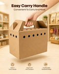 12 Pack Cardboard Pet Carrier, Cardboard Pet Carriers for Small Animals, Disposable Cardboard Pet Carrier for Chicks,Bir