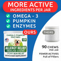 BARK&SPARK Dog Allergy Relief Soft Chews for Skin Health & Seasonal Allergies - Anti-Itch Supplement w/Omega-3, Quercetin & Bromelain Immune Treats for Dry Skin & Hot Spots - Chicken Liver - 360ct