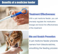 2Pcs Pet Pill Shooter Plunger Popper for Small Cats and Dogs, Soft Tip Medication Dispenser, Small Animal Feeding Tool f