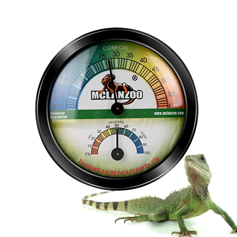 Reptile Terrarium Thermometer Hygrometer Dual Gauges 2-in-1 for Reptile Tank Snake Tank Bearded Dragon Tank Accessories 