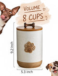 Miamolo Dog Treat Container with Lid, Airtight Dog Treat Jar for Countertop