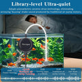 Nano Ultra Quiet Aquarium Air Pump 1.5W Mini Oxygen Aerator with Accessories for 1-15 Gallon Fish Tank Super Silent Blac