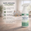Flea Spray for Home & Pets Plant-Based Repellent with Cedarwood Scent 16 Oz