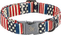 Elegant little tail Independence Dog Collar, Holiday Pet Collar Patriotic Dog Durable Dog Collars Girl or Boy Soft Pet Gift Adjustable Dog Collar for Small Medium Large Dogs