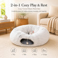 Warm Fluffy Plush Cat Dog Tunnel Bed Under Christmas Tree Big Tube Playground Toys 3 FT Diameter Longer Crinkle Collapsi