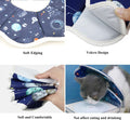 QIYADIN Soft Cat Cone, Adjustable Recovery Collar After Surgery to Prevent Licking Wound, Protective Cat Neck Cone, Comfortable Pet Elizabethan Collar for Cats Kittens and Puppies (M)