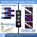 hygger 0.5-5 Gallon Nano Tank Mini Clip-on Aquarium Light with White Blue Red LEDs Fish Tank Lighting Built-in Timer 5 B