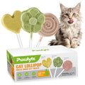 Puxulyiz 21pc Cat Lollipop Treats, Cat Grass Treats High Protein Nutrient Rich for Hairball Control and Healthy Coat, Cat Treats with Catgrass, Cranberry, Egg Yolk Flavor