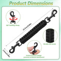 Dog Collar Safety Clip - Double-Ended Backup Safety Strap (Black)