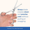 Pet Grooming Scissors Set - Round Tip Shears for Dogs & Cats