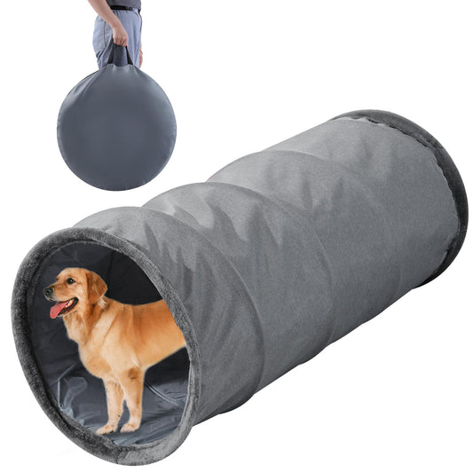 HOMBYS Extra Large Dog Tunnel for Large Dogs, Cats & Adults, Jumbo 22x22x51 Inches, Collapsible Play Tunnel
