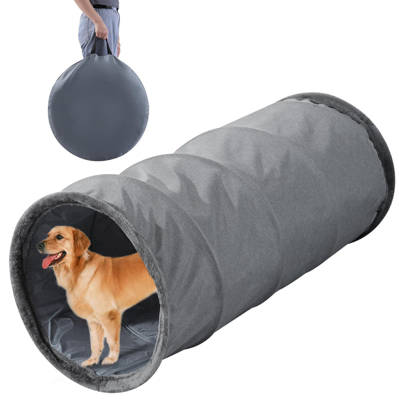 HOMBYS Extra Large Dog Tunnel for Large Dogs, Cats & Adults, Jumbo 22x22x51 Inches, Collapsible Play Tunnel
