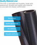 Bearded Dragon Tank Accessories, 120 Gallon Reptile Terrarium Mat Liner, Bearded Dragon Substrate for 4x2x2 Reptile Encl