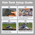 Unocho Aquarium Rock 5lb Natural Slate Stones for Fish Tank,2-4 inches