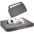 Waterproof Dog Bed Cover Replacement Washable 2 Pack, Soft & Noiseless Quilted Fitted Sheet with Elastic Band, Easy to Clean Dog Bed Sheets Pet Bed Liner for Dog/Cat - 36x27 Inch, Grey, Cover Only