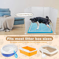FHTONGE Large Cat Litter Box Enclosure Splash Guard to Protect Wall Floor