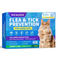 WEALLIN Flea and Tick Prevention for Large Cat, Fleas and Ticks Treatment for Cats Over 9 lbs, Topical Cat Flea Treatment, Fast-Acting & Long-Lasting Fleas Control for Cats, 6-Dose Supply