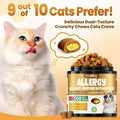 Cat Allergy Relief for Cats Treats, 500 Crunchy Snacks for Immune & Skin Coat Support – Seasonal Allergies, Itching Relief, Omega 3 & Probiotic Natural Supplement for Cat, Chicken (90-Day Supply)