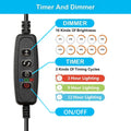 Carefree Fish Aquarium LED Light USB 5V1A RGBW 5730 Timmer 1~10Gal Fish Tank Clip Light 10 Brightness Levels 8W with USB