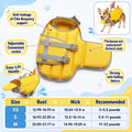 Dog Life Jacket - High Buoyancy Dog Swim Vest with Chin Rest, Reflective Dog Float Jacket with Rescue Handle, Adjustable