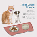 OHMO Cat Food Mat, Silicone Pet Feeding Mat, 18x9.8