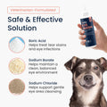 Vets Preferred Eye Cleaner for Dogs - Dog Eye Wash Drops for Infection & Tear Stain Remover - Improves Allergy Symptoms, Infections & Runny Eyes - Dog Eye Drops Rinse for Every Dog - 4 Oz