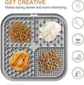 Licking Mat for Dogs & Cats with Suction Cups, 1 Pack Square Dog Slow Feeder Lick Pat for Anxiety Relief & Boredom, Dog 