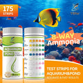 175-Count 8-Way Aquarium Test Strips with Ammonia-Fish Tanks&Ponds