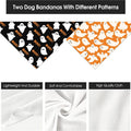 Halloween Dog Bandana Ghost Boo Scarf for Small Medium Large Dogs